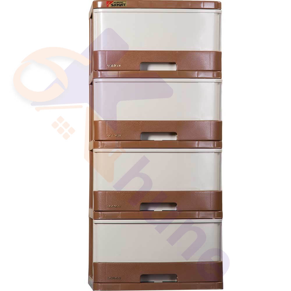 دراور پلاستیکی 4 کشو باریک ساده صنعت کد 233