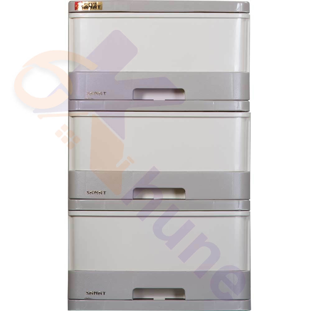 دراور پلاستیکی 3 کشو باریک ساده صنعت کد 311