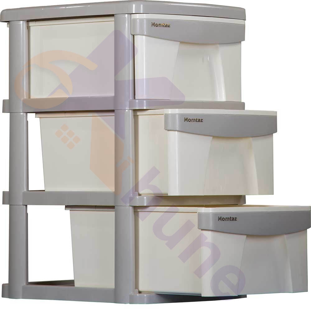 دراور پلاستیکی 3 کشو متوسط ممتاز کد 295