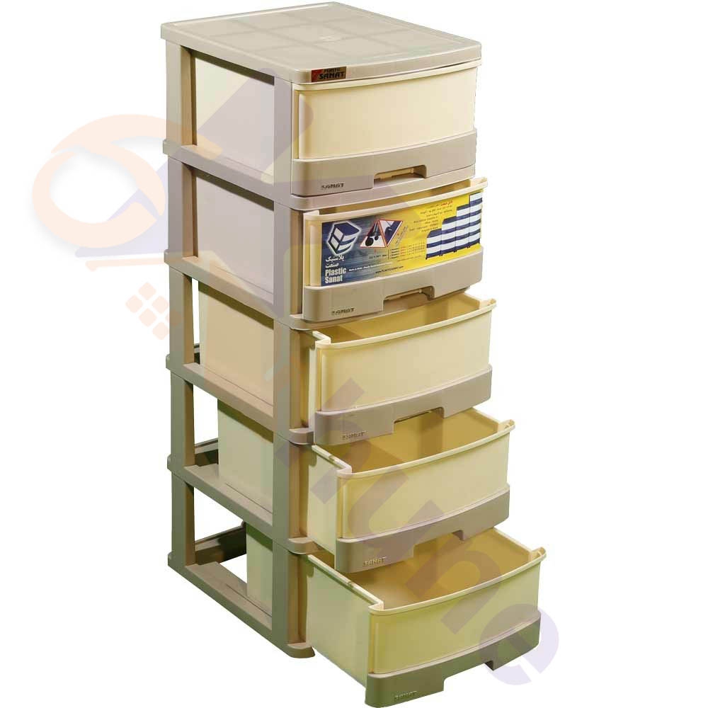 دراور پلاستیکی 5 کشو باریک ساده صنعت کد 310