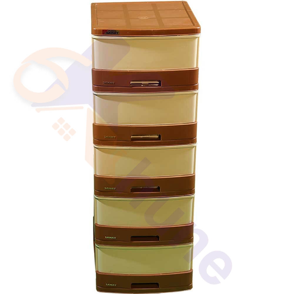 دراور پلاستیکی 5 کشو باریک ساده صنعت کد 310
