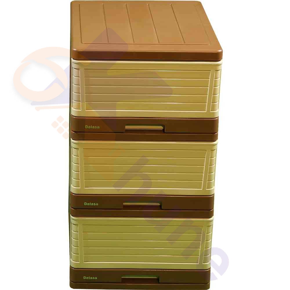 دراور پلاستیکی 3 کشو متوسط دل آسا کد 235