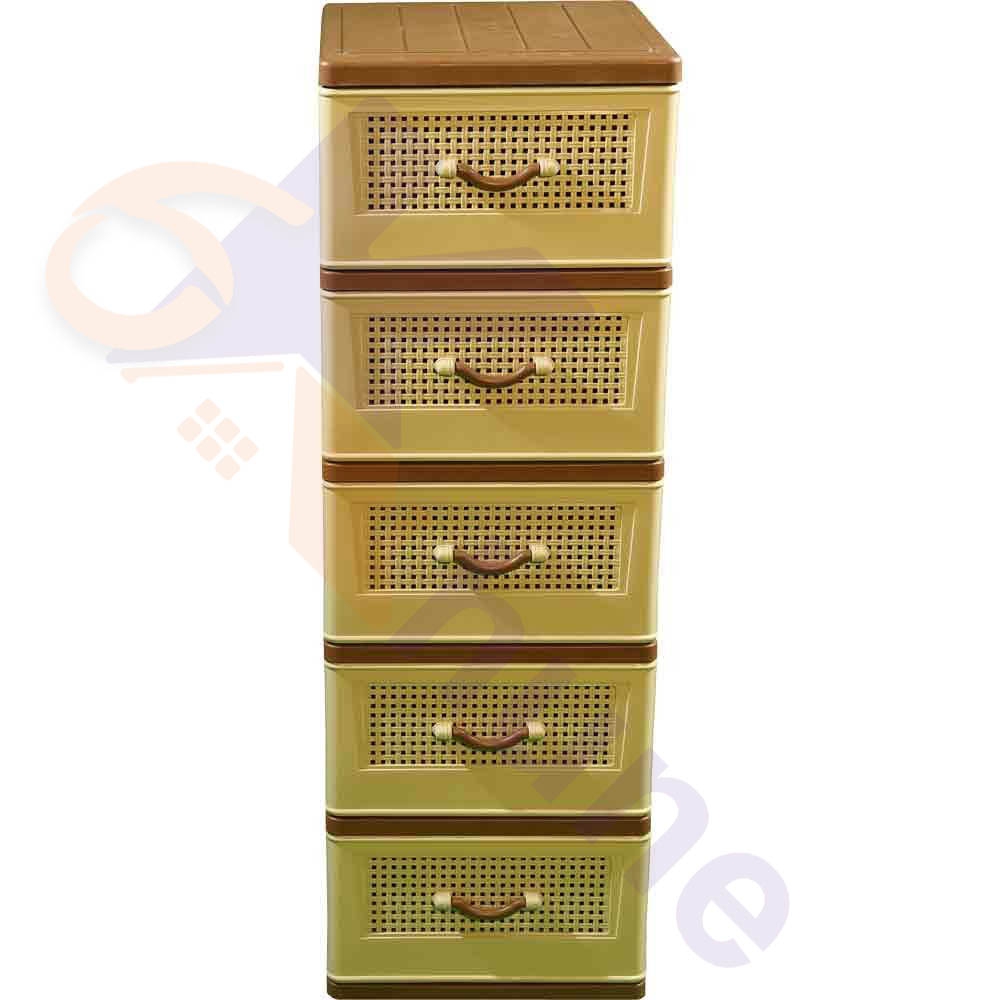 دراور پلاستیکی 5 کشو متوسط دل آسا کد 401