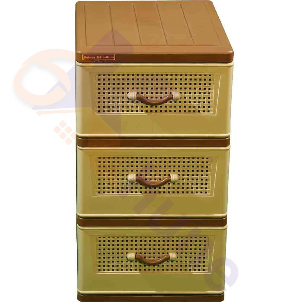 دراور پلاستیکی 3 کشو متوسط دل آسا کد 399
