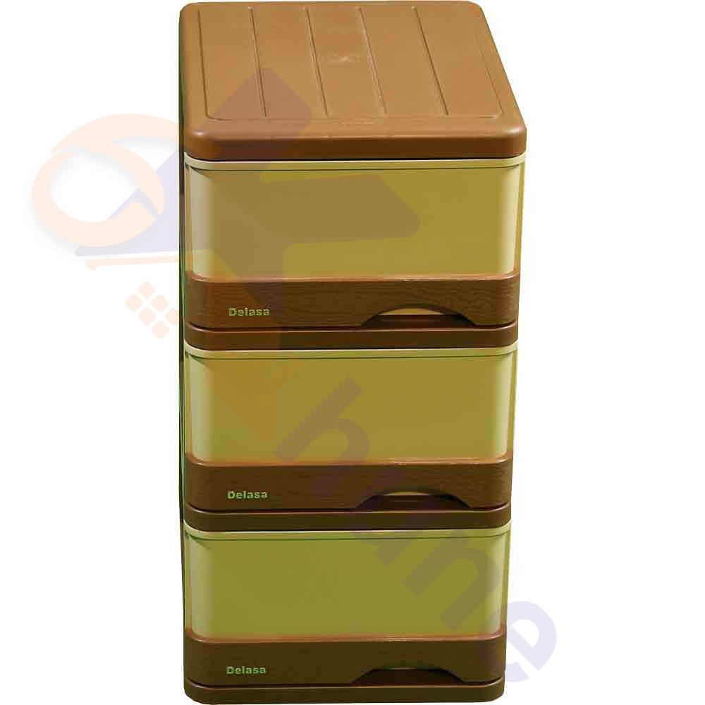 دراور پلاستیکی 3 کشو باریک دل آسا کد 402