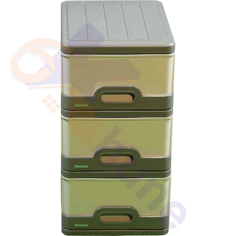 دراور پلاستیکی 3 کشو باریک دل آسا 405