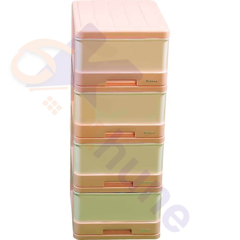 دراور پلاستیکی 4 کشو باریک دل آسا کد 237