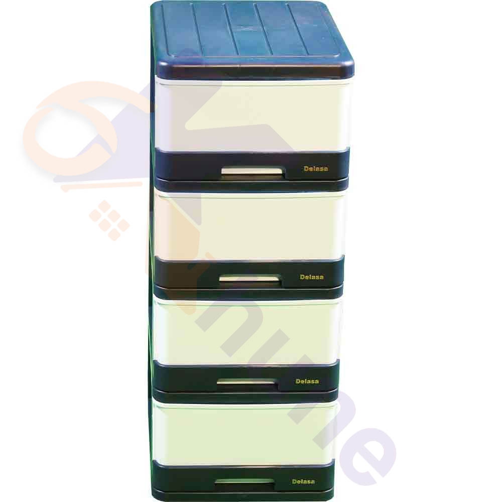 دراور پلاستیکی 4 کشو باریک دل آسا کد 237