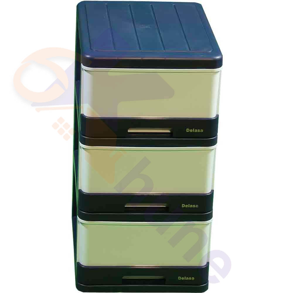 دراور پلاستیکی 3 کشو باریک دل آسا کد 239