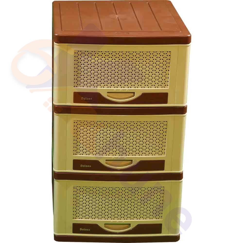 دراور پلاستیکی 3 کشو عمیق دل آسا کد 408