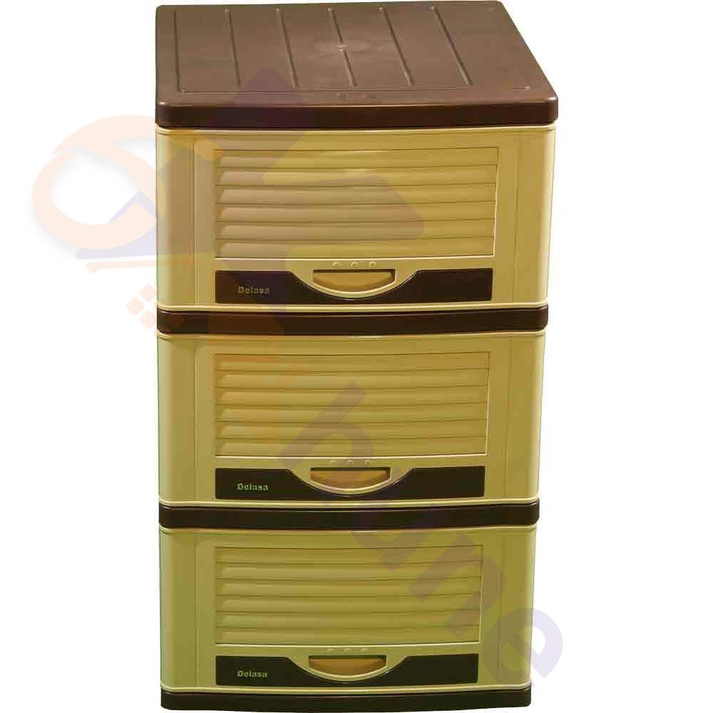 دراور پلاستیکی 3 کشو عمیق دل آسا کد 411