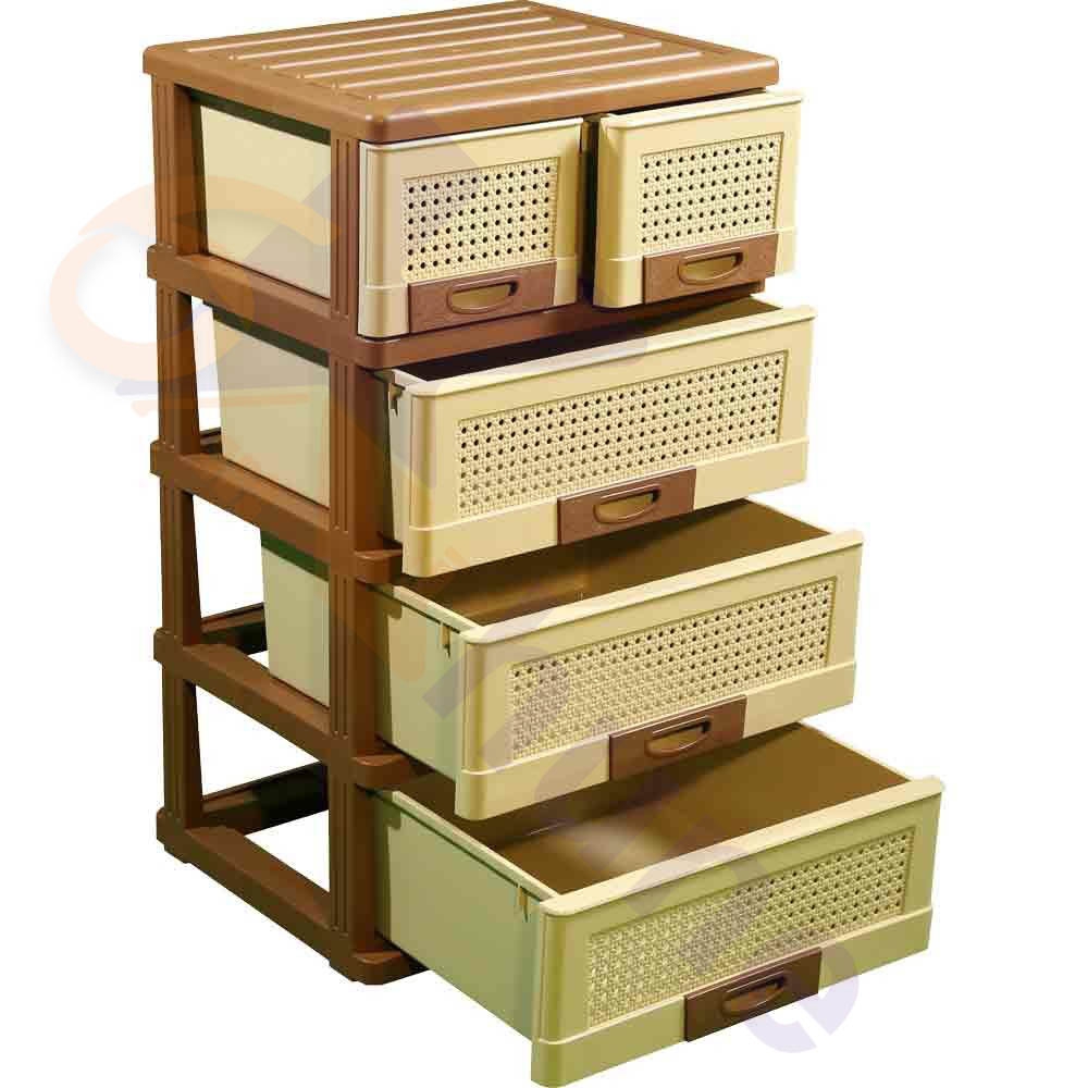 دراور پلاستیکی 4 کشو عریض دل آسا کد 414