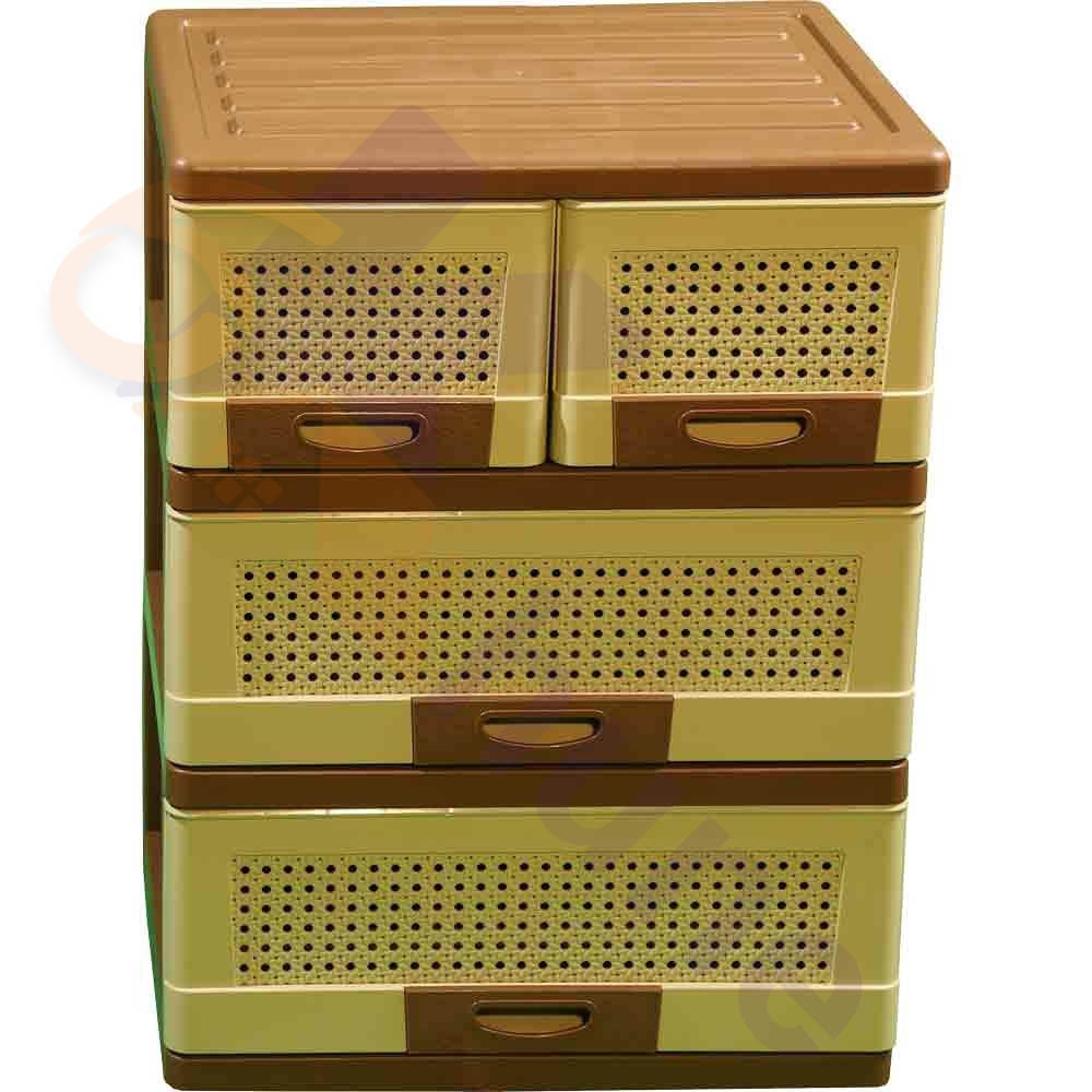 دراور پلاستیکی 3 کشو عریض دل آسا کد 413