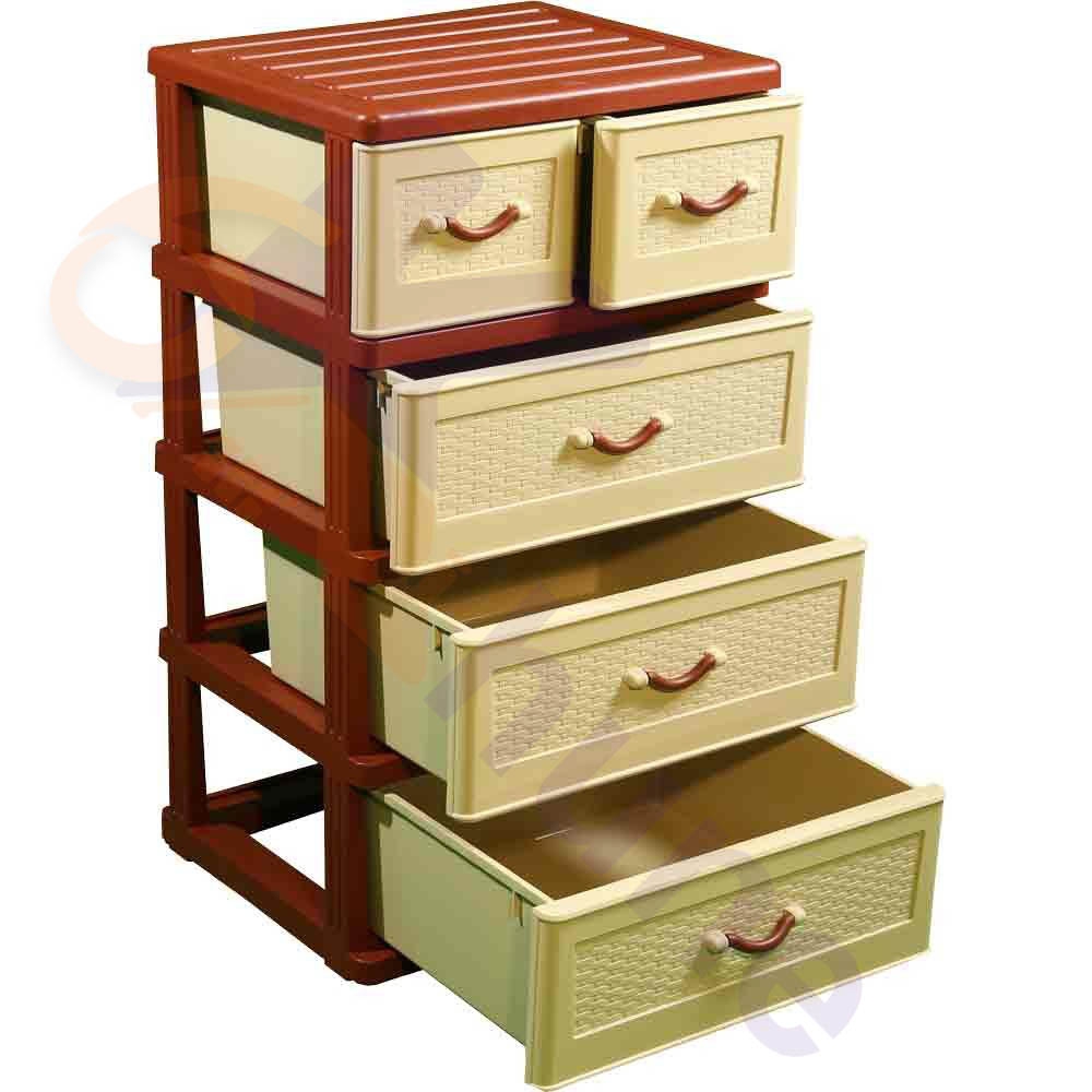 دراور پلاستیکی 4 کشو عریض دل آسا کد 416