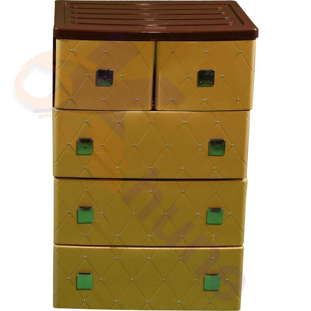 دراور پلاستیکی 4 کشو بزرگ  نگین دار هوم کت کد 259