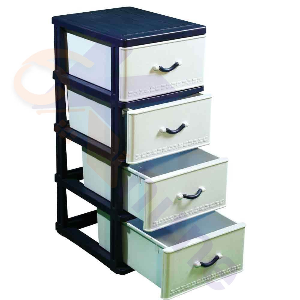 دراور پلاستیکی 4 کشو متوسط دل آسا کد 421