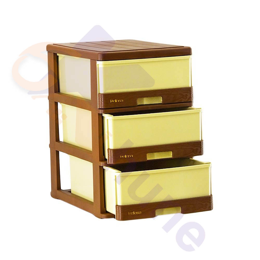 دراور مینی 3 کشو A4 شکلاتی دل آسا کد 468