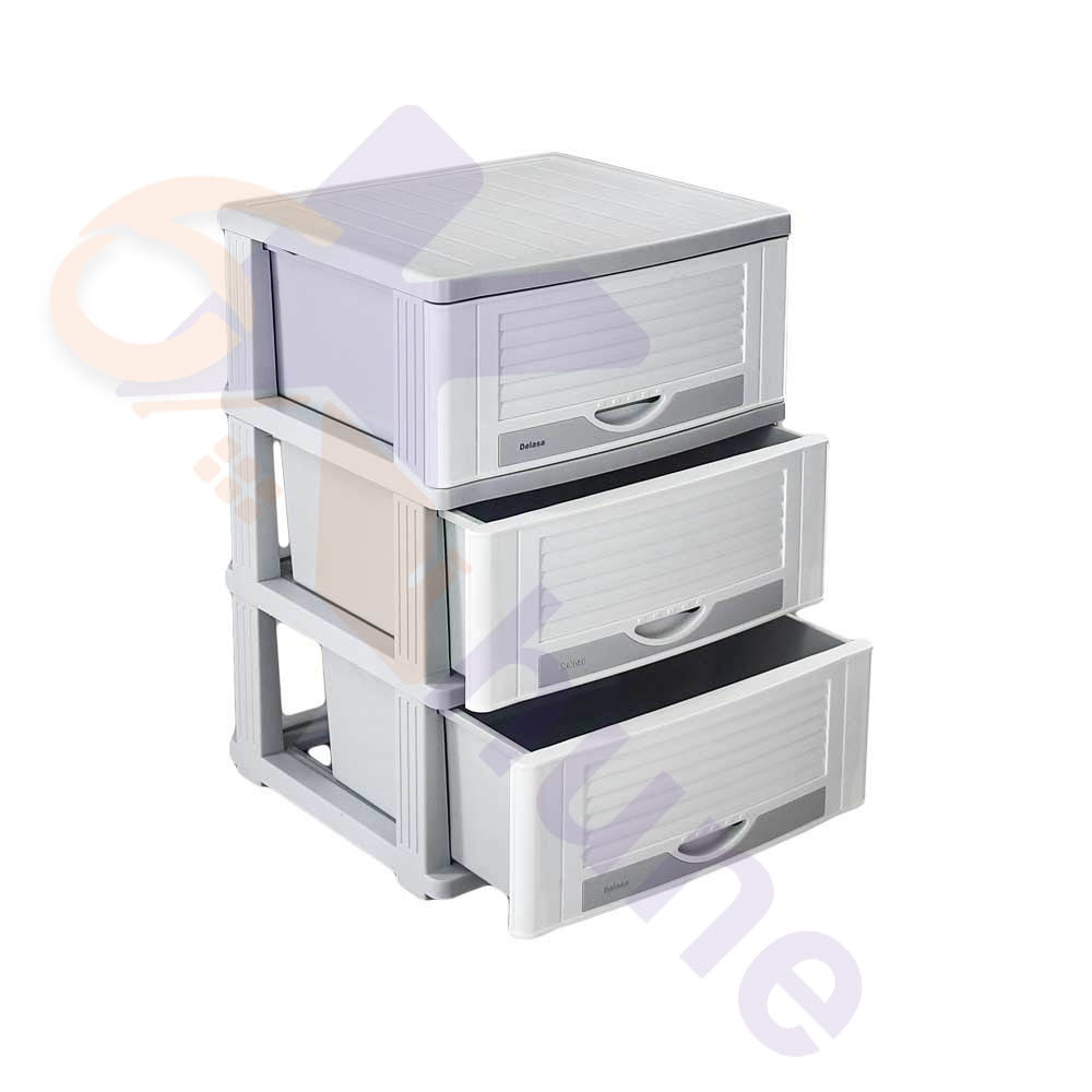 دراور پلاستیکی 3 کشو بزرگ دل آسا کد 530