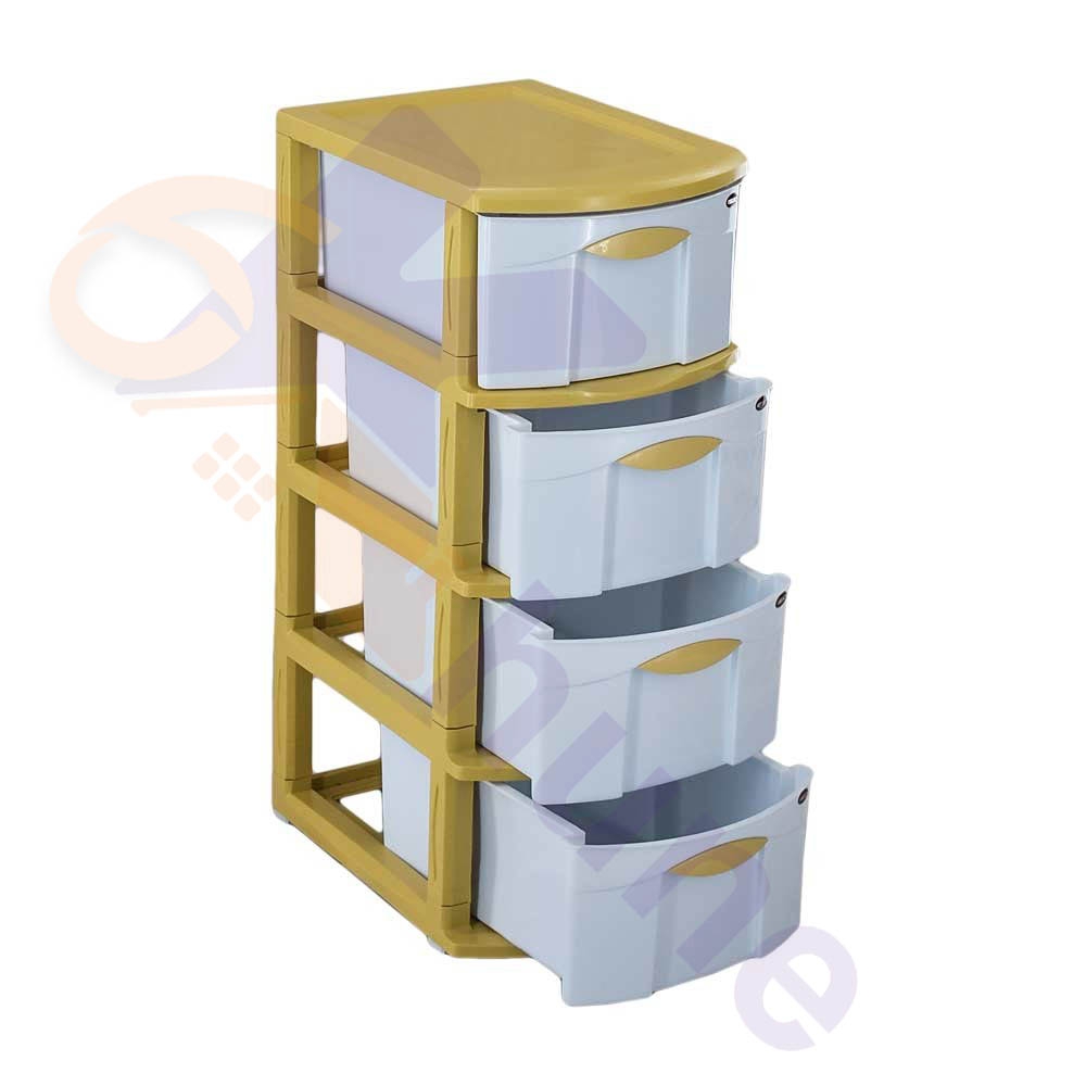 دراور پلاستیکی 4 کشو باریک دوریکا کد 533
