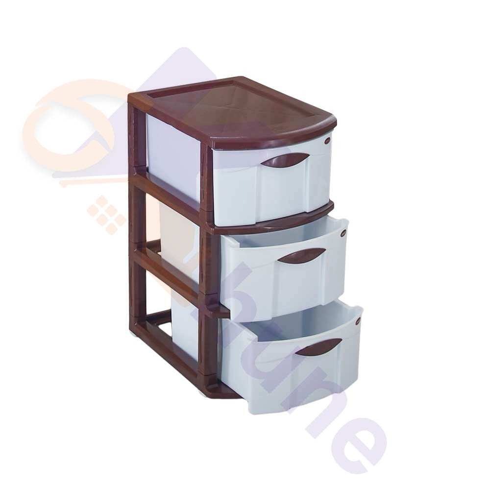 دراور پلاستیکی 3 کشو باریک دوریکا کد 534