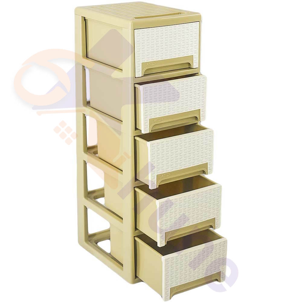 دراور پلاستیکی 5 کشو باریک ناصر کد 536