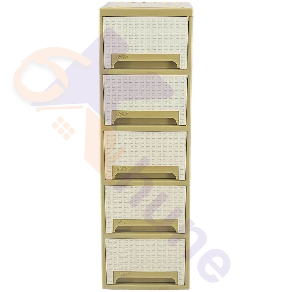دراور پلاستیکی 5 کشو باریک ناصر کد 536