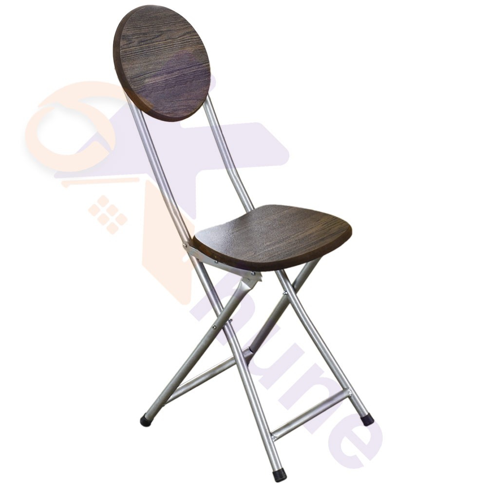 صندلی چوبی تاشو پایه فلزی کد 629