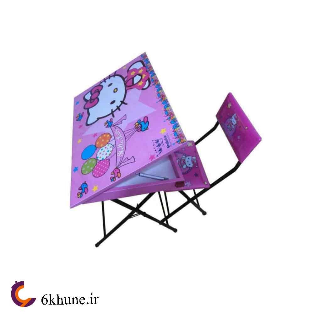 میز و صندلی تحریر باکس دار طرح کودک کد 772