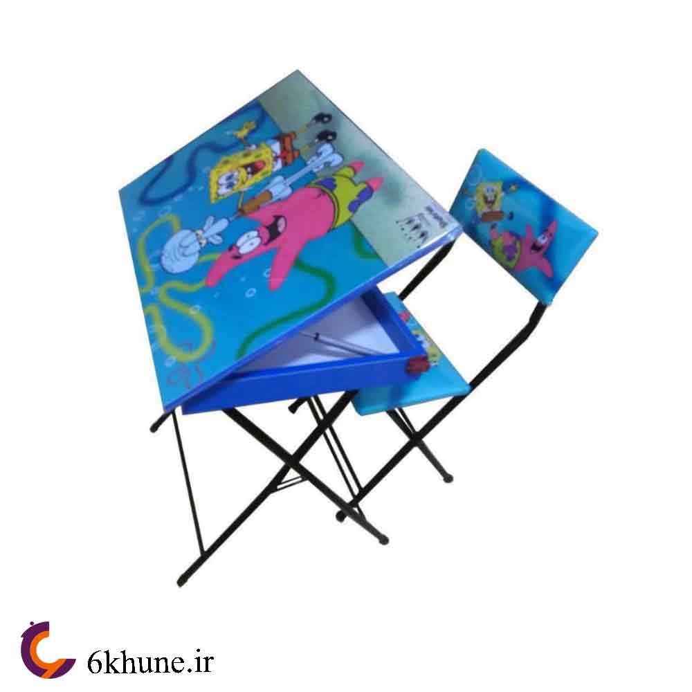 میز و صندلی تحریر باکس دار طرح کودک کد 775