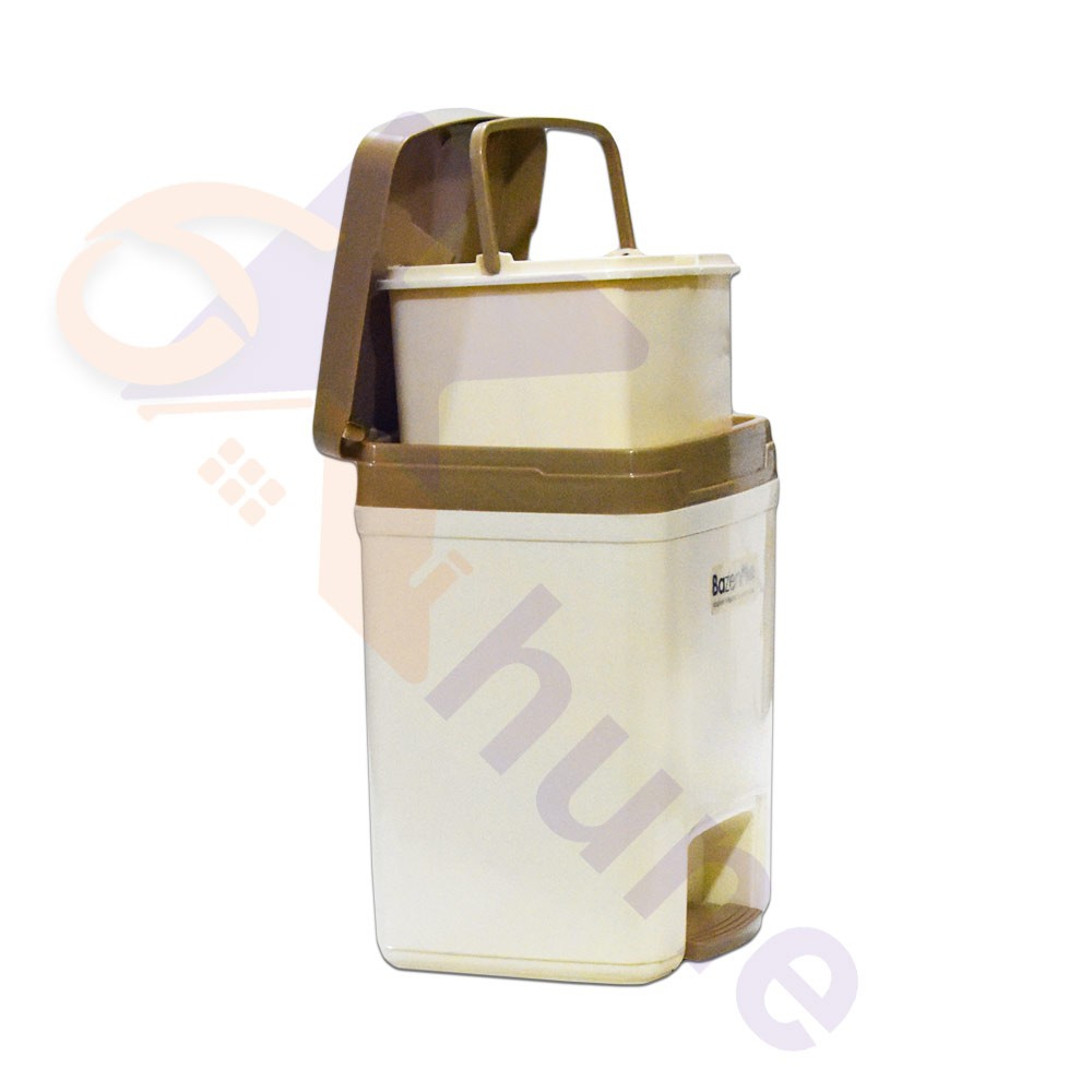 سطل پدالی کوچک چهار گوش پلاس کد 1047