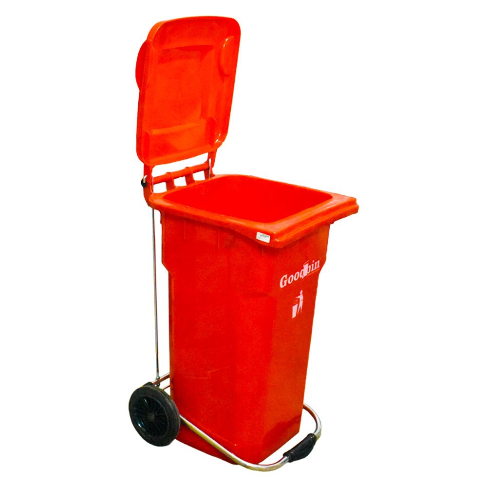 سطل 100 لیتری پدال دار و چرخ دار گودبین کد 780