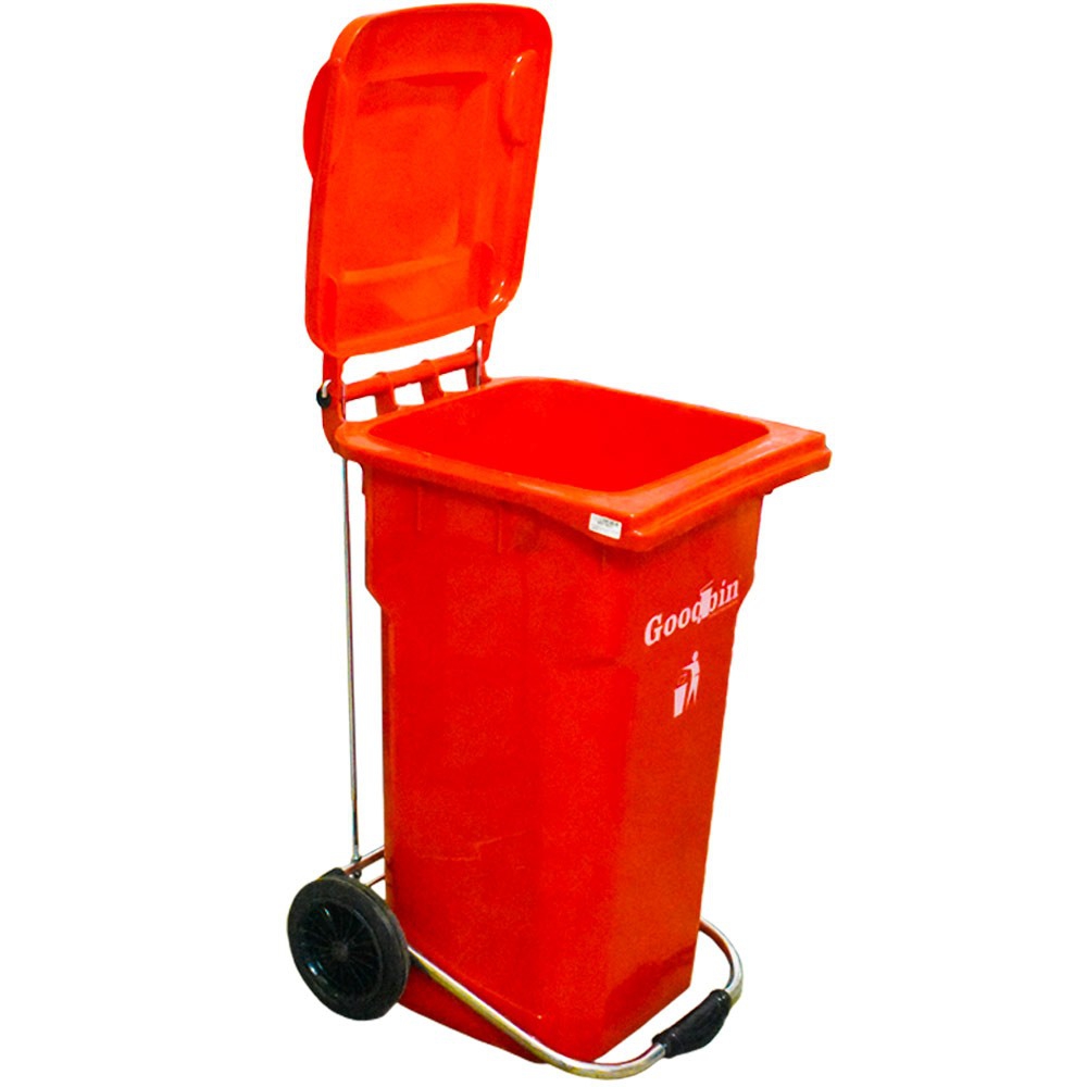 سطل 120 لیتری پدال دار و چرخ دار گودبین کد 781